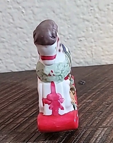 Portacandele porcellana cavallo a dondolo vintage piccolo decorazione natalizia GIFTCO anni 90 - Foto 4 di 8