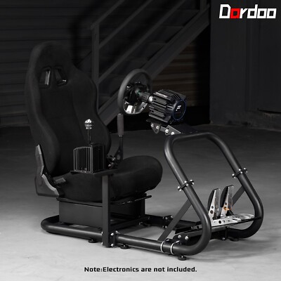 Dardoo Racing Sim Cockpit Rahmen Mit Schwarzem Sitz Passend Für Logitech G29