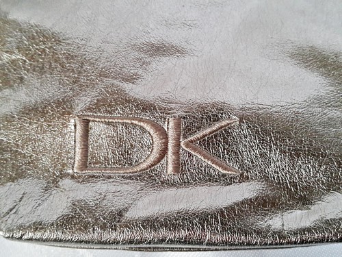 VINTAGE DONNA KARAN CASHMERE MIST SILVER PINK WOMEN'S COSMETICS BAG PURSE - Picture 2 of 7