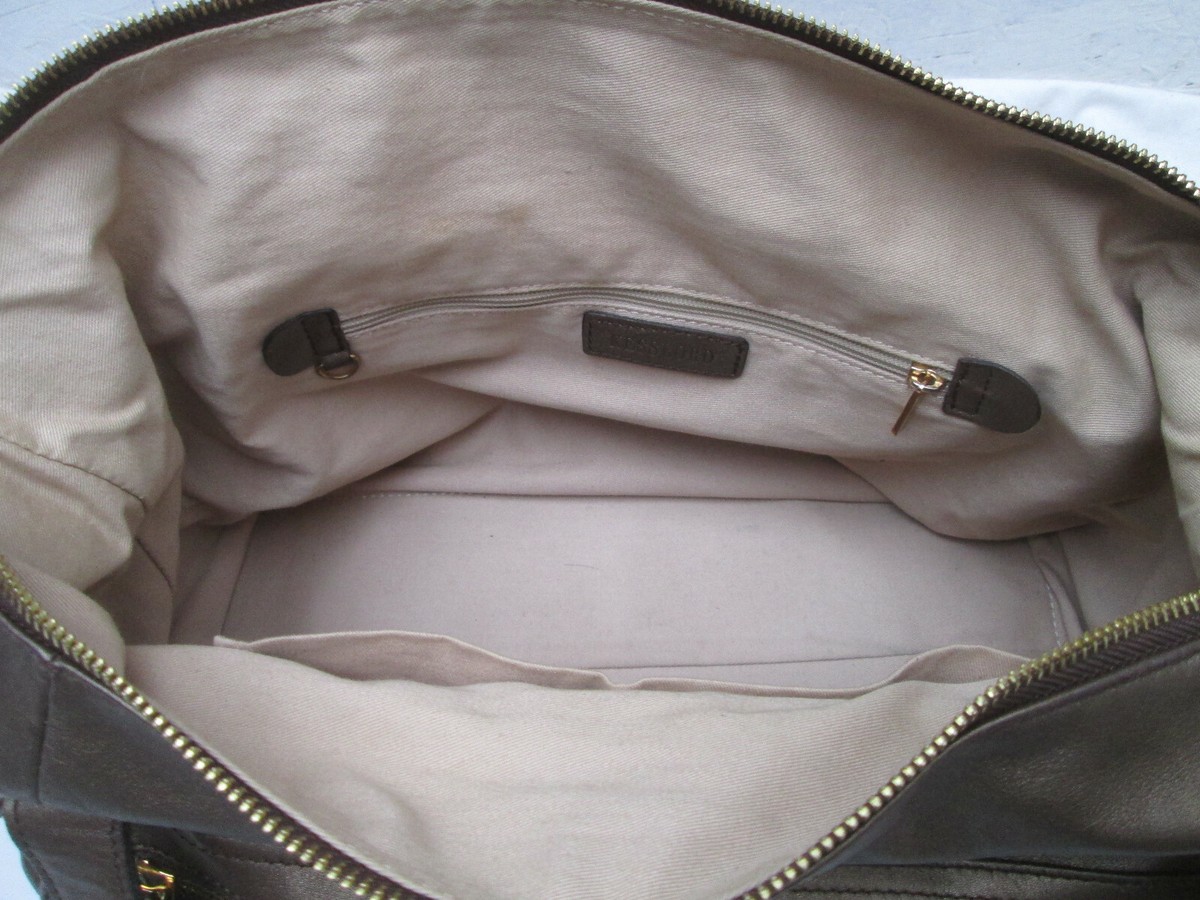 Sac à Main Vintage KESSLORD En Cuir Marron Taupe - Grand Modèle - Cuir Authentique - Look Rétro