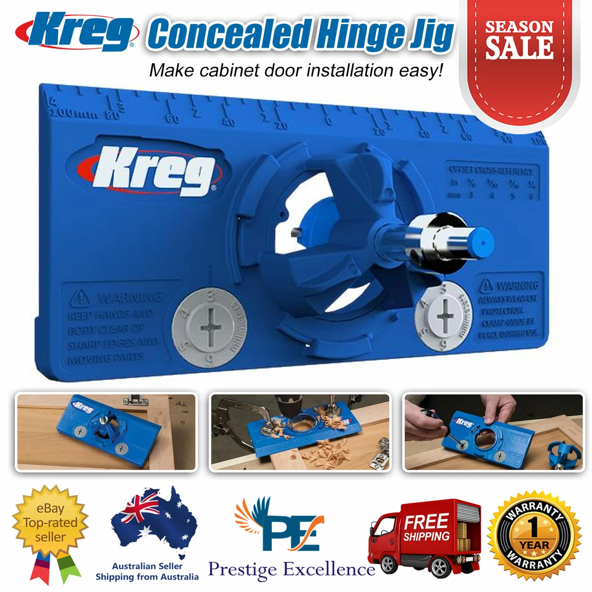 Kreg Concealed Hinge Jig With Indexing