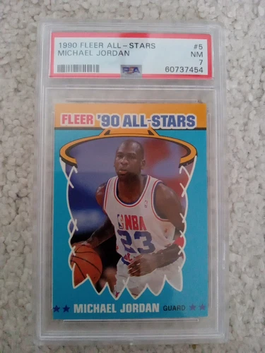 1990 Fleer All-Star Michael Jordan #5 PSA NM 7 HOF Bulls GOAT BLAZER🔥🔥