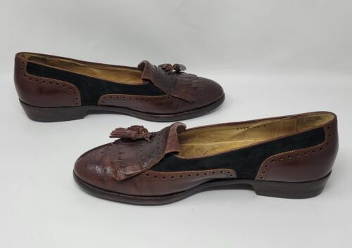 Bragano By Cole Haan Brown Leather Tassel Loafers Men's Size 10 M - Picture 12 of 16
