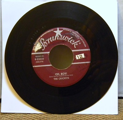 THE CRICKETS OH, BOY! / NOT FADE AWAY 45 RPM RECORD 029 | eBay