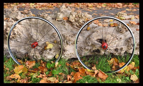 HANDBUILT Hope RS4 red hubs DT Swiss RR411 rims Sapim CX-Ray - Picture 2 of 2