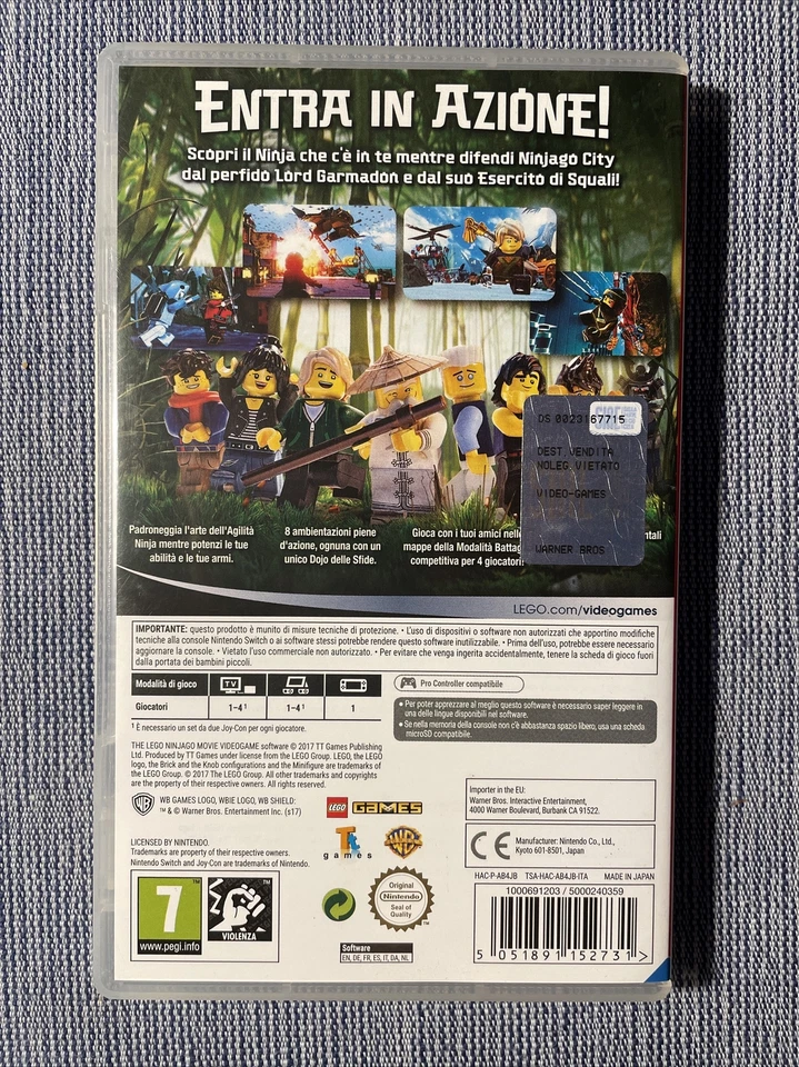 NINTENDO SWITCH - NINJAGO il film, gioco completo, condizione come nuovo, foto 2 di 3