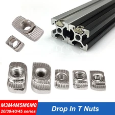 Drop In T Nuts Hammer Tee Nuts Aluminum Extrusion Profile M3 M4 M5 M6 M8