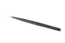 140 7 2mm Black Anti-static Stainless Steel Sharp Tip Long Tweezer