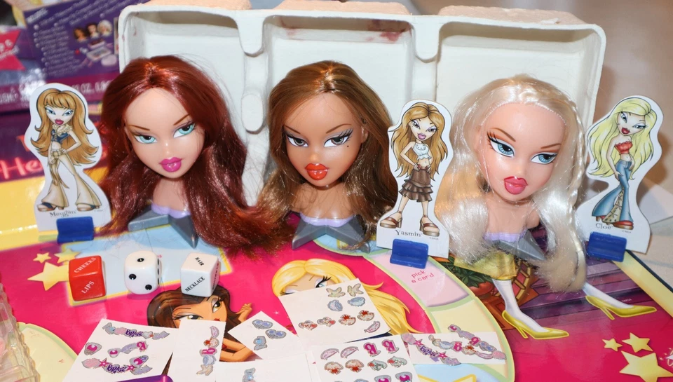 Juego de mesa Bratz Head Gamez 2005 vintage Meygan Cloe Yasmin (3) cabezas de moda Foto 3 de 4