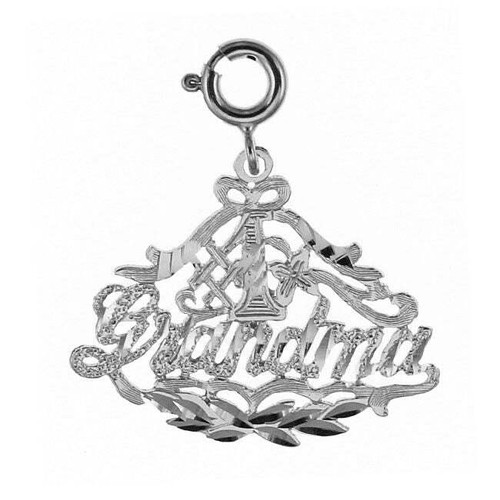 Nummer Eins Oma Charm Anhänger 14k Weißgold