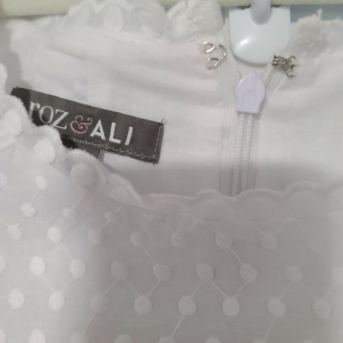 Dressbarn Womens 10 White Eyelet Lace Sleeveless Summer Dress NEW - Picture 3 of 10