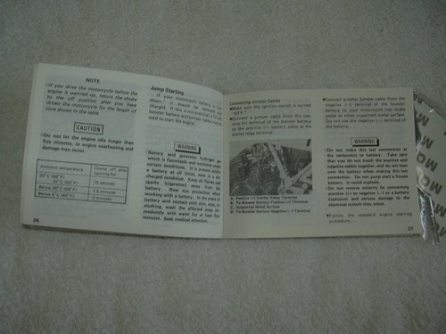 Betriebsanleitung / Owner`s Manual Kawasaki KLR 650 aus dem Jahre 1986, englisch - Picture 4 of 6