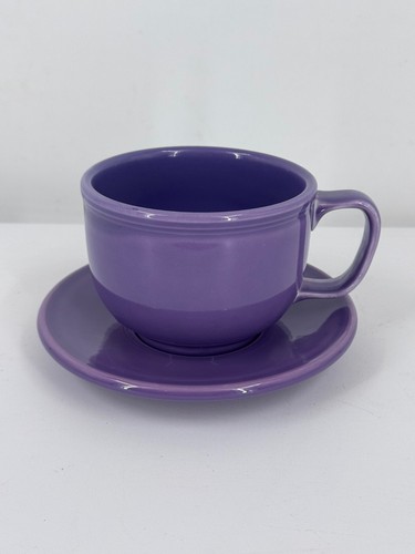 Vintage 1995 Lilac Homer Laughlin Fiestaware Jumbo Cup & Saucer - Picture 2 of 14