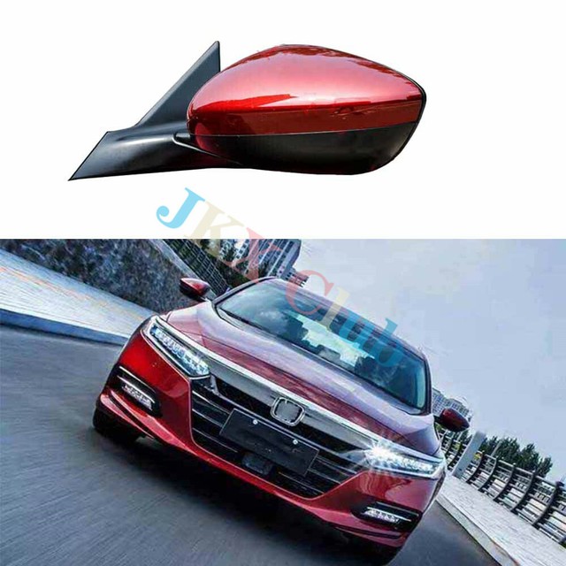 3 Wire /Pin Red LEFT Rearview Mirror Assembly h For Honda Accord 10th