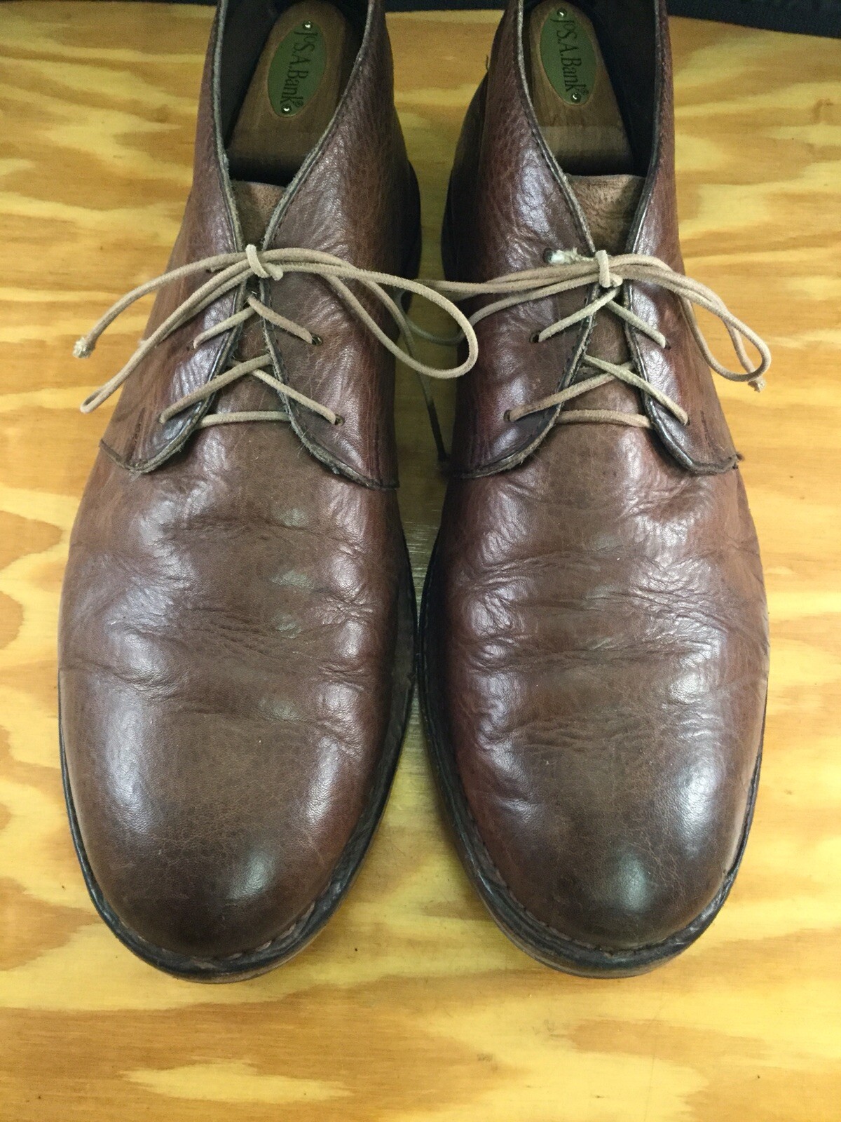 Men's Cole Haan Glenn Brown Leather LaceUp Chukka Ankle Boots US 11.5