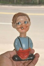 Vintage Rubber Jolly/Laughing Man Smoking Cigar Wind Up Toy , Japan