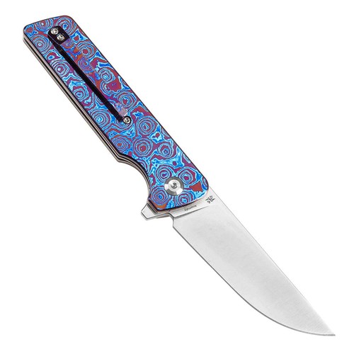 Kansept Anomaly 3.14" Satin CPM S35VN Timascus + Timascus Clip Blue K2038A7 - Picture 3 of 8