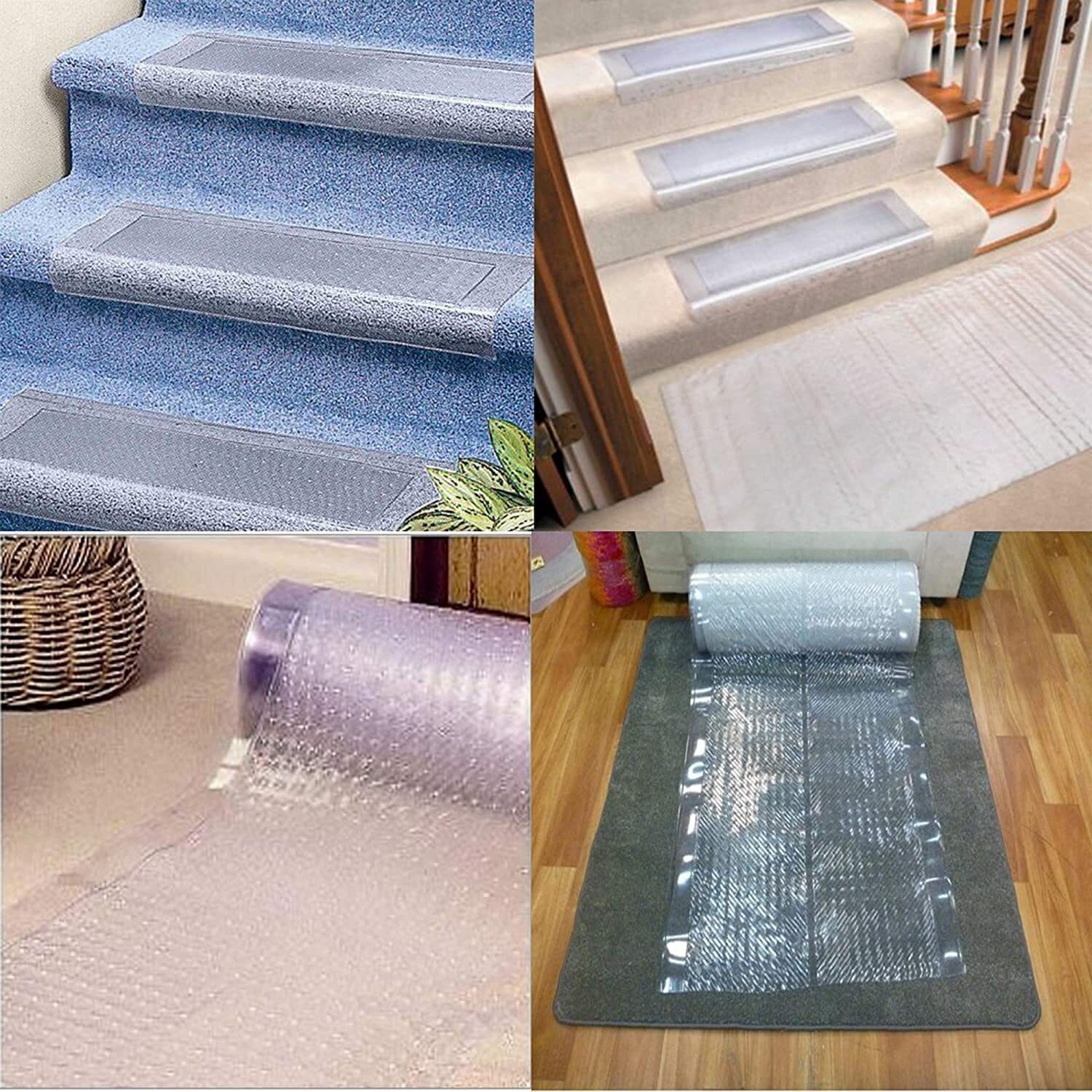 Vinyl Plastic Carpet Protector Runner Floor Mat Clear Sheet Heavy Duty