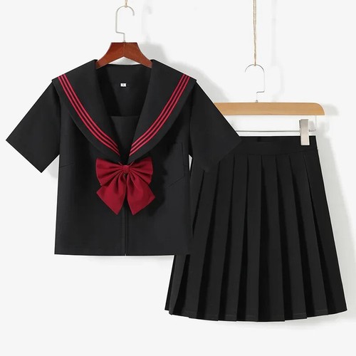 College Style Japanese Korean Student School Uniform Cosplay Suit Top Skirts - Picture 2 of 30