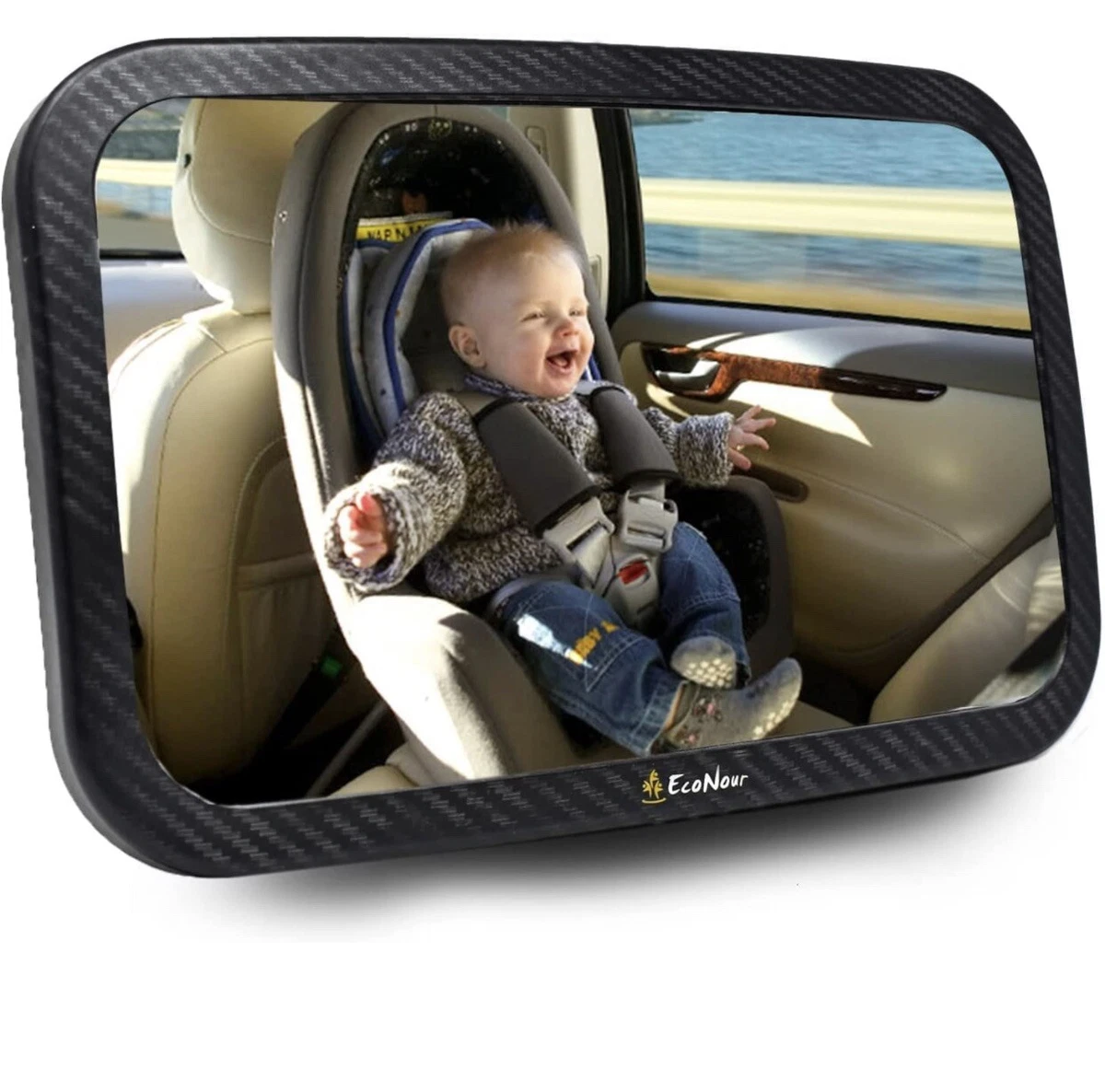 Baby Car Mirror 11.5 x 7.5 inches Safety Car Seat Mirror for