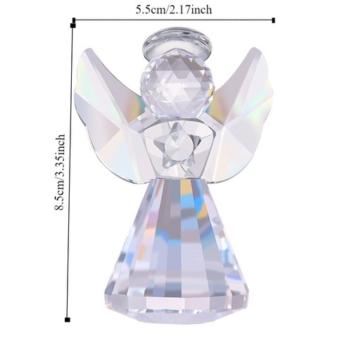 Gift Crystal Angel Statue Crafts Table Ornament Living Room - Picture 2 of 17