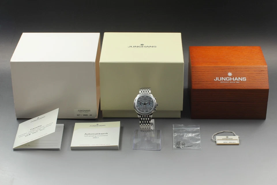 [w/коробка] JUNGHANS Meister драйвер хроноскоп 027/3686.44 автоматические мужские часы - Изображение 2 из 4