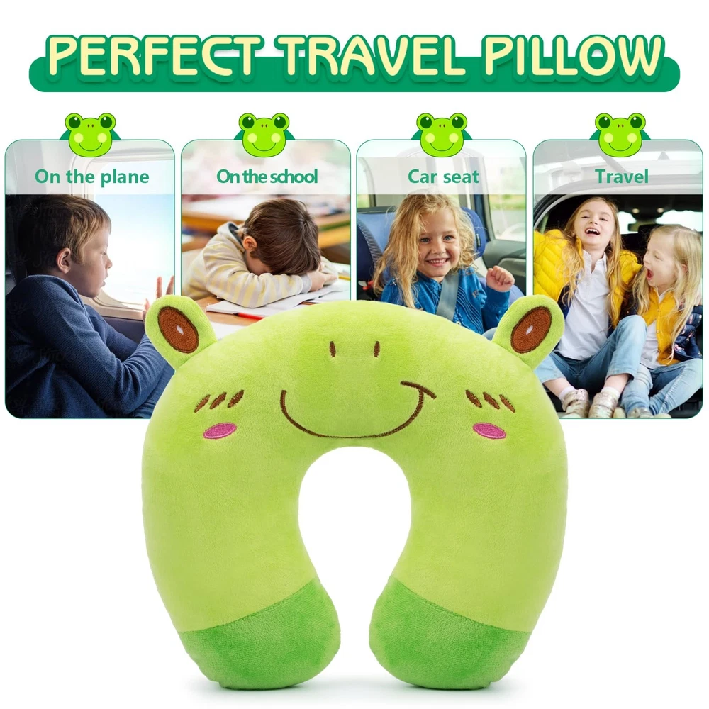 Soft Cute Animal Travel Neck Pillow for Kids Boys Girls