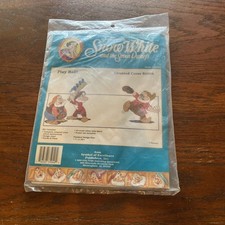 Walt Disney's Snow White  Seven Dwarfs Counted Cross Stitch Kit Play Ball New