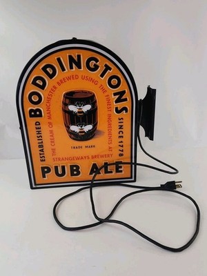 Boddington s Pub Ale Doubled Sided Lighted Beer Sign 16''x12.5''.