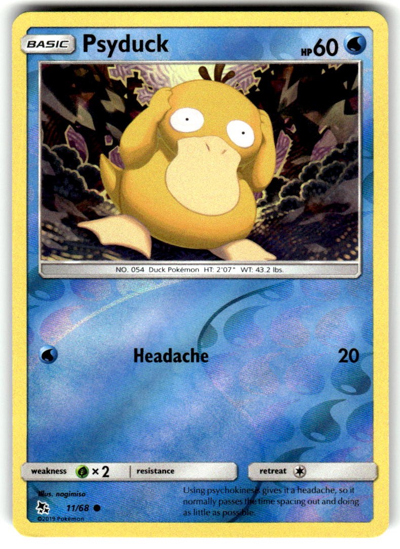 Psyduck Reverse Holo Common Hidden Fates 11/68 LP