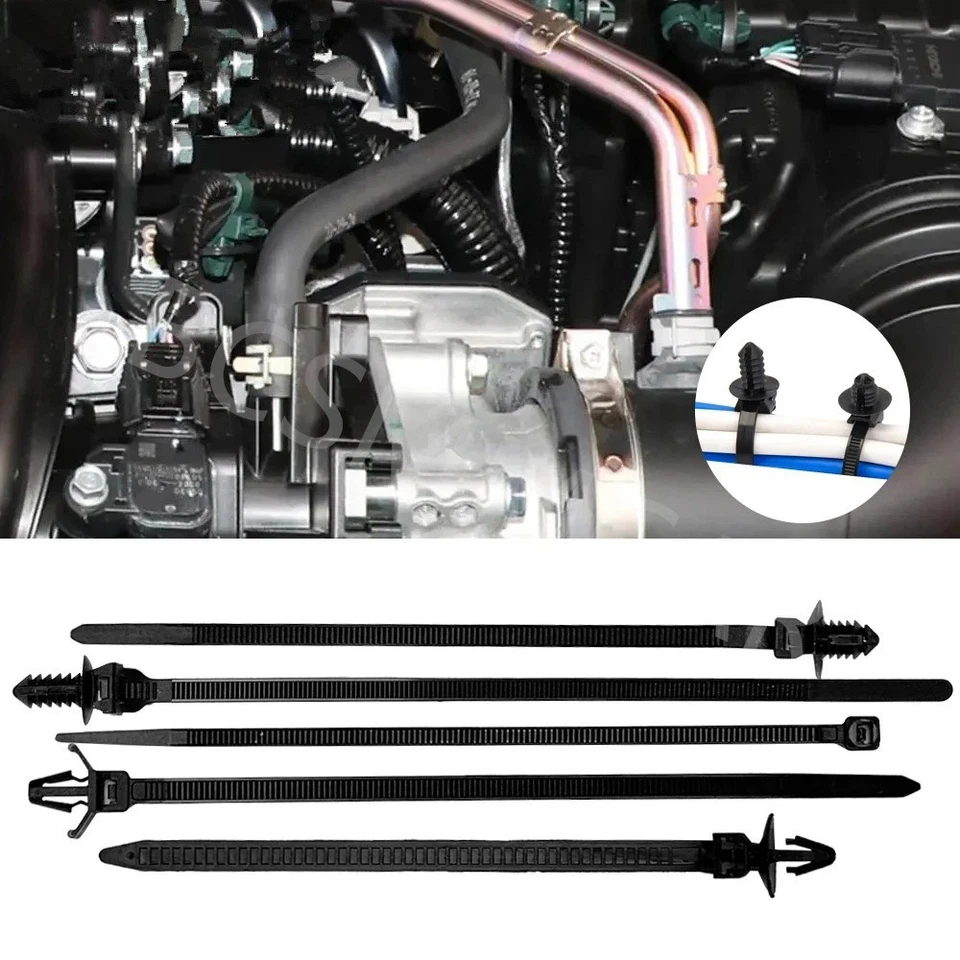 Car Wire Fastener Tie Cable Clamp Clip Harness Organizers For Corrugated Pipe Foto 3 de 4