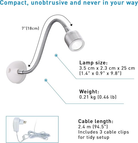 Ultra-Bright Sewing Machine Lamp with Long Flexible Arm and Self-Adhesive Mounts - Picture 9 of 10