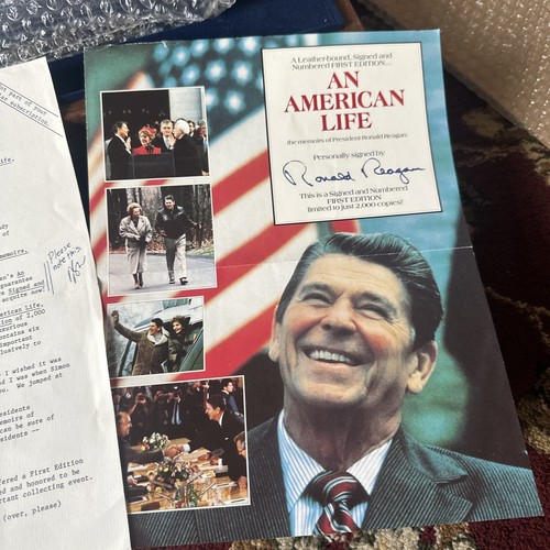 An American Life 1st Ed Signed by Ronald Reagan in Oak Presentation Box#751/2000 - Picture 8 of 11