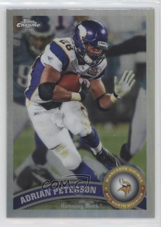 2011 Topps Chrome Refractor Adrian Peterson #220 1u6
