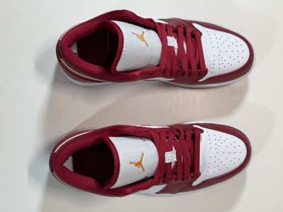 Air Jordan 1 Lows Cardinal Red/Light Curry-White