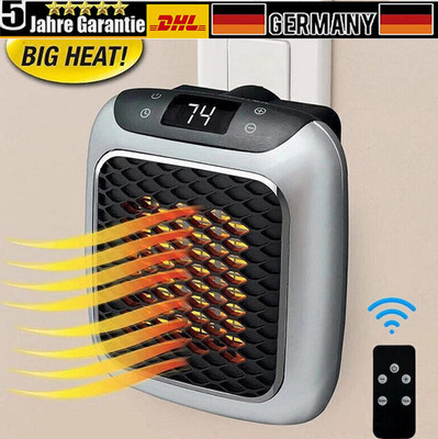 800W 220V Steckdosen Heizlüfter Mini Heizung Elektroheizer Heizgerät Plug-in `