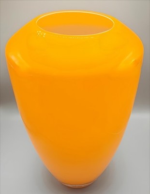 Rosenthal TAC Orange große Blumenvase Vase Glasvase Walter Gropius Bauhaus 35 CM