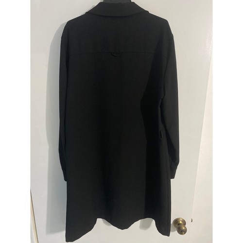 Zara shirt dress women’s size L black button down basic classic career utility - Picture 5 of 6