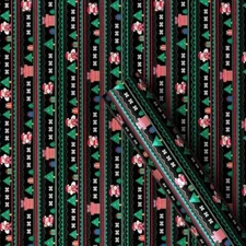 30" 25 sq ft Christmas Roll Wrap Sweater Pixel Print on Black -