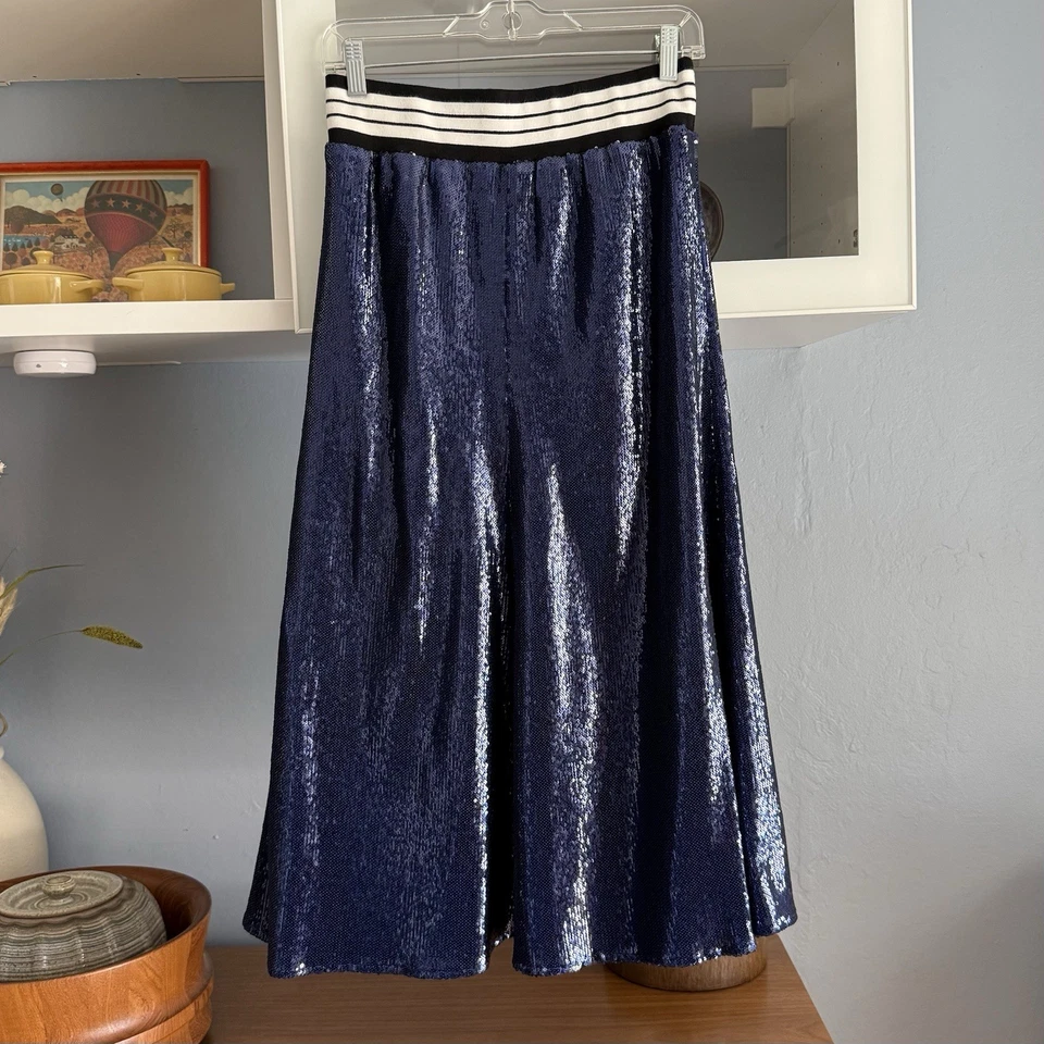 Robert Rodriguez 蓝色亮片中裙 S 码 $425 — 第 2/4 张图片