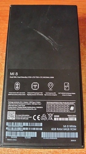 Xiaomi Mi 8 - 6Gb RAM & 64Gb ROM - White (CIB & Unlocked) - 第 4/5 張圖片