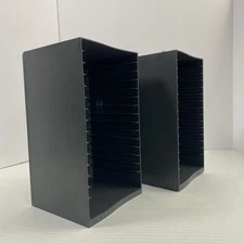 Tenex CD-ROM Tower Storage Gray 14-Disc Holders x2 Wall Mount MediaWorx