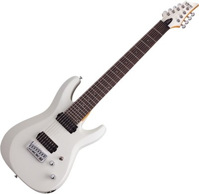Schecter C-8 Deluxe Electric Guitar Satin White