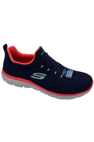 Skechers Summits waschbare Netz-Bungee-Slipper perfekte Ansichten marineblau - Bild 1 von 3