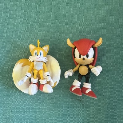 TAILS Sonic the Hedgehog 2.5'' Figure Articulated Jakks + Sonic Knuckles Red