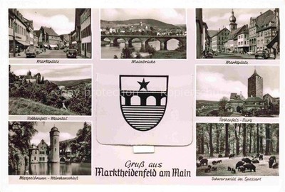 Marktheidenfeld Main-Spessart Bayern Marktplatz Mainbruecke Rothenfels Maintal B