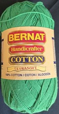 Bernat Cotton Yarn MOD GREEN 14oz. Roll Vintage Color