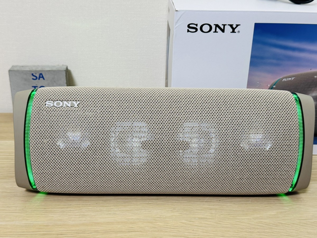 Sony SRS-XB43 EXTRA BASS Bluetooth Speaker IP67 Taupe Beige Box AC
