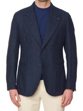 SARTORIA PARTENOPEA Peak Lapel Wool Blazer Jacket EU 54 NEW US 44 Current Model
