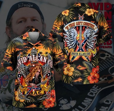 Rare David Allan Coe Hawaiian shirt All sizes Gift For Fan  BL2677